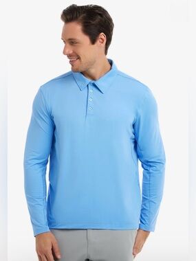 NWT BloqUV Men’s Indigo Blue Athleisure Shirt | UPF 50+ Sun Protection Size XL